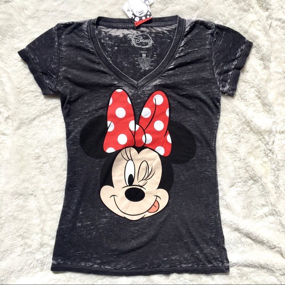 Disney Minnie Mouse Face Graphic Tee
